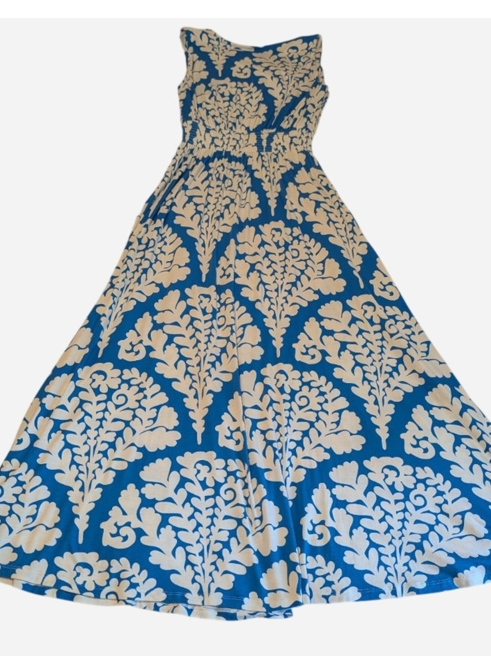 Pre-owned Boden Paloma Jersey Maxi Blue maxi Dress Size 0 - Picture 8 of 12
